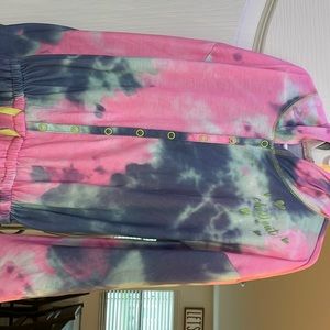 Girls hooded one piece pajamas